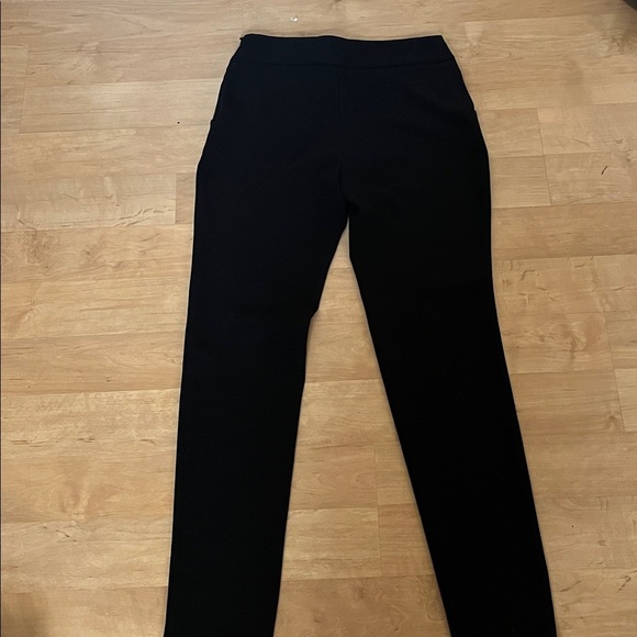 Anne Fontaine black crepe side zip straight leg mid ride trousers size S - Picture 5 of 6